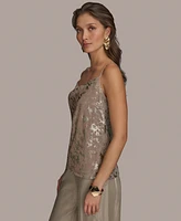 Donna Karan New York Women's Metallic Burnout Camisole