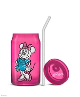 JoyJolt Disney Mickey Mouse Friends Color Sketch Tumbler Glasses with Lids, Set of 4