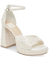 Dolce Vita Women's Pandro Pearl Wide Width Two-Piece Platform Dress Sandals