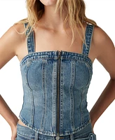 Levi's Women's Sculpted Cotton Smock-Back Bustier Top