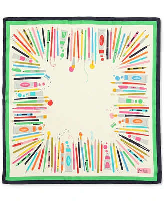 Kate Spade New York Art Supplies Silk Bandana Scarf