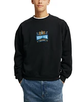 Cotton On Men's Box Fit Graphic Crew Sweater