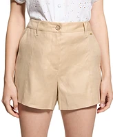 Guess Women's Isabeau Linen-Blend High-Rise Shorts