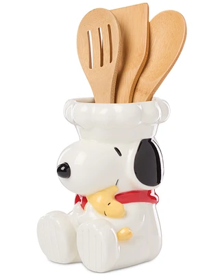 Lenox Chef Snoopy Figural Utensil Crock 4 Piece Set