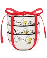 Lenox Chef Snoopy Porcelain Mini Bowls, Set of 3