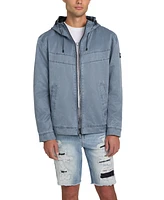 Guess Men's Washed Hooded Windbreaker