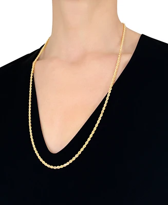 Italian Gold Forza Rope Chain 26" Necklace (3-1/5mm) in 14k Gold