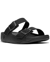 FitFlop Men's Gogh Moc Buckle Tumbled Leather Slides