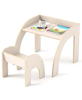 Kids Desk and Chair Set Wooded Toddler Table and Chair Set with Proper Height