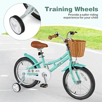 Kids Bike with Training Wheels and Dual Brake System Safe and Easy-to-Ride Bicycle for Young Riders