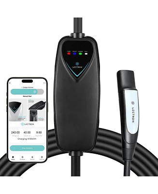 Lectron Level 2 Tesla Charger (WiFi Version) - 240V, 40 Amp, Nema 14-50 Plug, 16 ft Extension Cord - Portable Electric Car Charger for Tesla