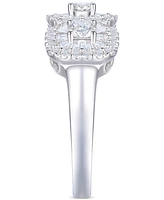 Diamond Triple Halo Ring (1 ct. t.w.) in 14k White Gold