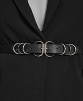 Dkny Plus Belted Notched-Collar Crepe Vest