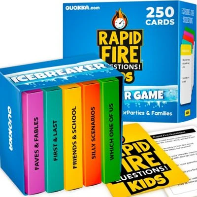 Quokka Engaging Kids Conversation Cards Game Fun Icebreaker Questions For Ages 8 12
