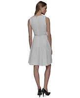 Karl Lagerfeld Paris Women's Faux-Pearl-Trim Dress