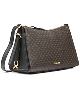 Calvin Klein Mandy Signature Top Zipper Crossbody