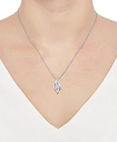 Diamond Swirl Pendant Necklace (1/2 ct. t.w.) in 10k White Gold