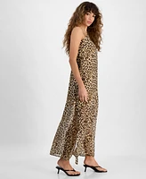 Bar Iii Women's Printed Mesh Overlay Maxi Dress, Exclusively at Macy's