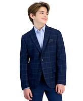 B By Brooks Brothers Big Boys Windowpane Jacket
