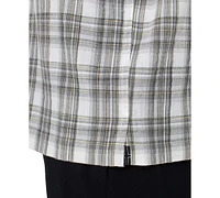 Liverpool Los Angeles Men's Short Sleeve Plaid Button-Front Shirt