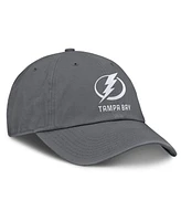 Fanatics Men's Charcoal Tampa Bay Lightning Washed Adjustable Hat