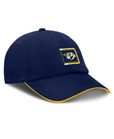 Fanatics Men's Gold/Navy Nashville Predators Authentic Pro Ripstop Adjustable Hat