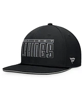 Fanatics Men's Black Los Angeles Kings Fundamental Gino Stack Snapback Hat