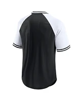 Fanatics Men's Black/White Las Vegas Raiders Hashmark Raglan T-Shirt