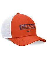 Nike Men's Orange/White Clemson Tigers 2024 Sideline Trucker Adjustable Hat