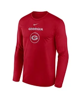 Nike Men's Red Georgia Bulldogs 2024 On-Court Basketball Practice Legend Performance Long Sleeve T-Shirt