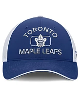 Fanatics Men's Blue/White Toronto Maple Leafs Authentic Pro Rink Trucker Hat