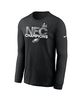 Nike Men's Black Philadelphia Eagles 2024 Nfc Champions Long Sleeve T-Shirt