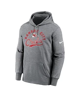 Nike Men's Heather Gray Kansas City Chiefs Performance Fleece Pullover Hoodie