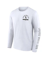 Fanatics Men's White Chicago Sox Press Box Long Sleeve T-Shirt