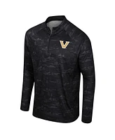 Colosseum Men's Black Vanderbilt Commodores Carson Raglan Quarter-Zip Jacket