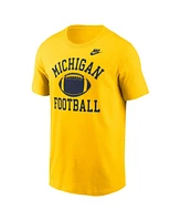 Nike Men's Maize Michigan Wolverines Legacy Football Icon T-Shirt