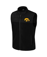 Colosseum Men's Black Iowa Hawkeyes Block The Sun Full-Zip Vest