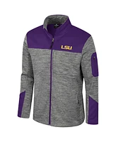 Colosseum Men's Gray/Purple Lsu Tigers Guard Full-Zip Jacket