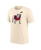 Nike Men's Cream Georgia Bulldogs Vault Logo Tri-Blend T-Shirt