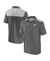 Fanatics Men's Heather Gray Philadelphia Eagles Long Shot Polo Shirt