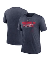 Nike Men's Heather Navy Atlanta Braves Home Spin Tri-Blend T-Shirt