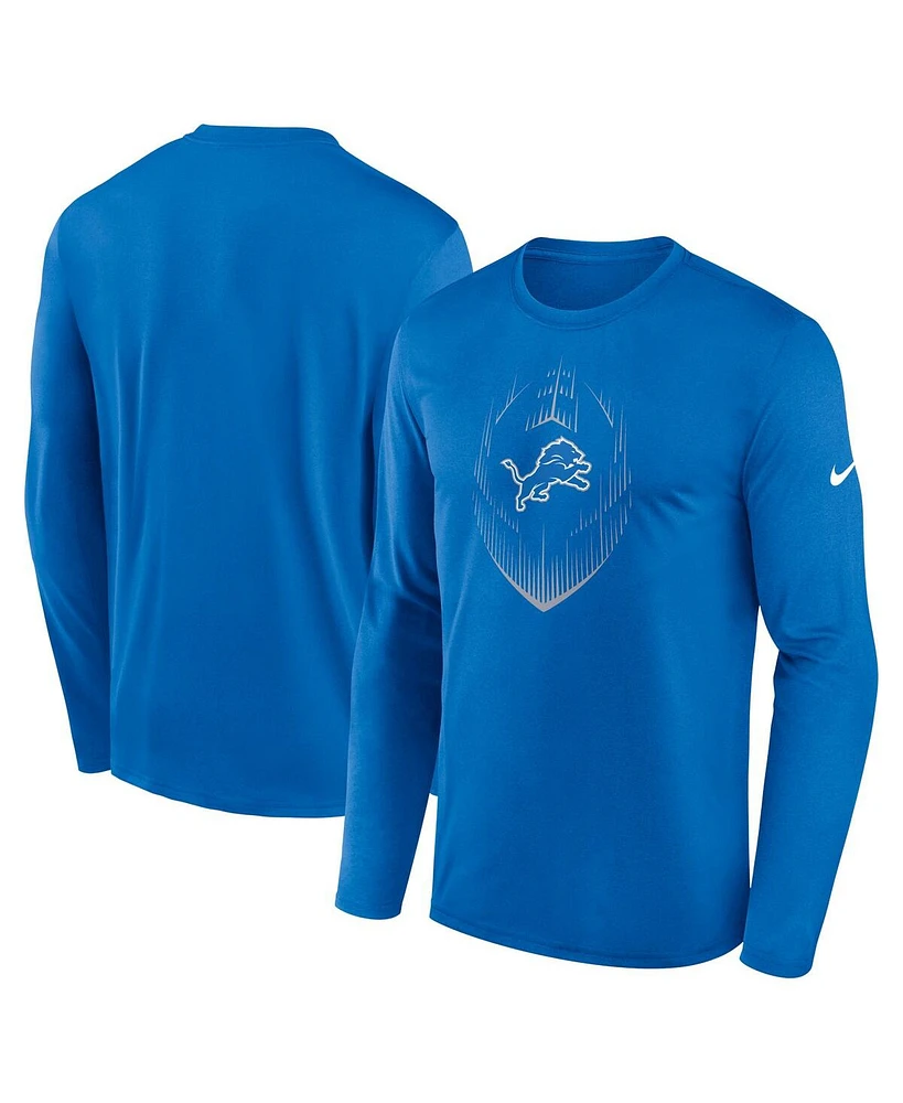 Nike Men's Blue Detroit Lions Icon Legend Performance Long Sleeve T-Shirt