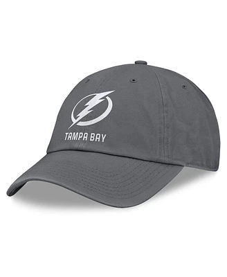 Fanatics Men's Charcoal Tampa Bay Lightning Washed Adjustable Hat