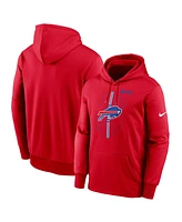 Nike Men's Red Buffalo Bills Performance Fleece Pullover Hoodie