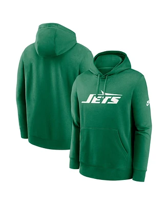 Nike Men's Green New York Jets Big Tall Club Logo Pullover Hoodie