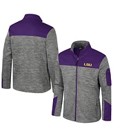 Colosseum Men's Gray/Purple Lsu Tigers Guard Full-Zip Jacket