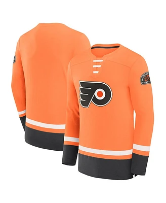 Fanatics Men's Orange Philadelphia Flyers Vintage High Point Long Sleeve T-Shirt