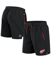 Fanatics Men's Black Detroit Red Wings Authentic Pro Rink Performance Shorts