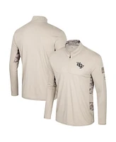 Colosseum Men's Natural Ucf Knights Oht Military Appreciation Quarter-Zip Jacket