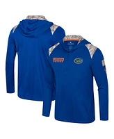 Colosseum Men's Royal Florida Gators Oht Military Appreciation Quarter-Zip Hoodie Jacket